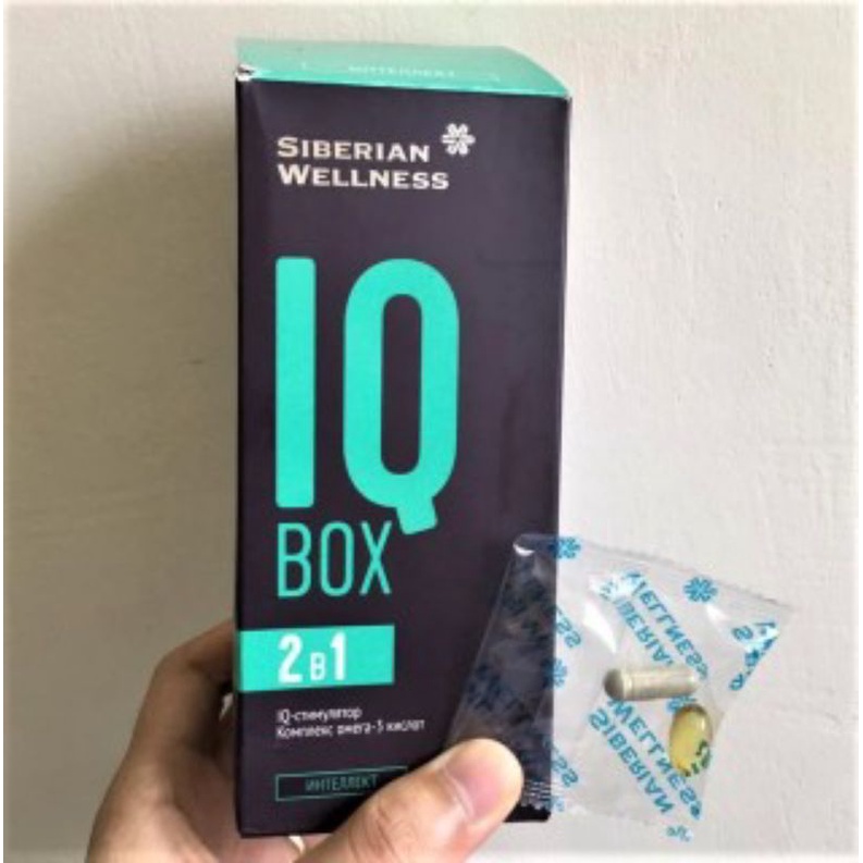 Viên Uống Tăng Cường Trí Nhớ Siberian Wellness IQ Box - Omega-3, Dầu Lanh, Chiết Xuất Ginkgo Hỗ Trợ Tuần Hoàn Não, Cải Thiện Nhận Thức