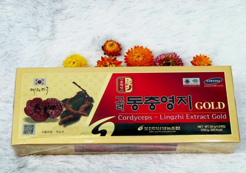 Cao Linh Chi Đông Trùng Hạ Thảo Pocheon Extract Gold - Hỗ Trợ Sức Khỏe, Tăng Cường Sinh Lực Nam Giới, Làm Đẹp Da, Giải Tỏa Stress