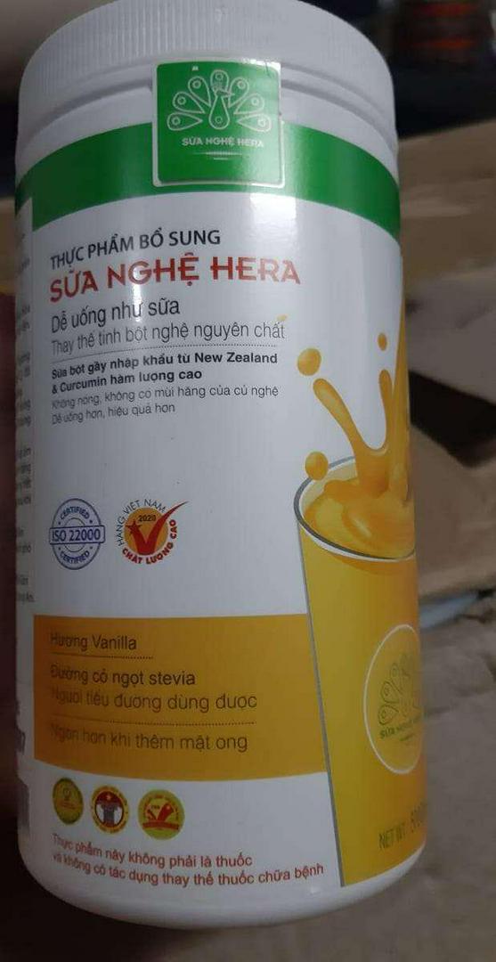Sữa Nghệ Hera Bổ Sung Dinh Dưỡng - Hỗ Trợ Tiêu Hóa và Làm Đẹp Da - Chất Curcumin Từ Nghệ Vàng, Nguyên Liệu Nhập Khẩu Chất Lượng