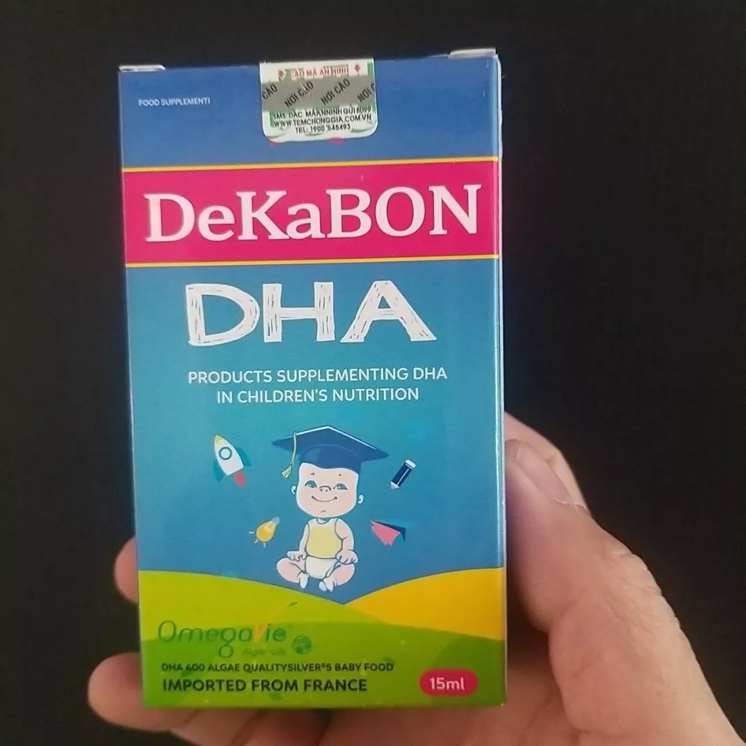 DeKaBON DHA Bổ Sung Phát Triển Não Bộ và Thị Lực Cho Trẻ Em - Từ Tảo Tinh Khiết, 15ml, Hương Vị Ngon Dễ Uống