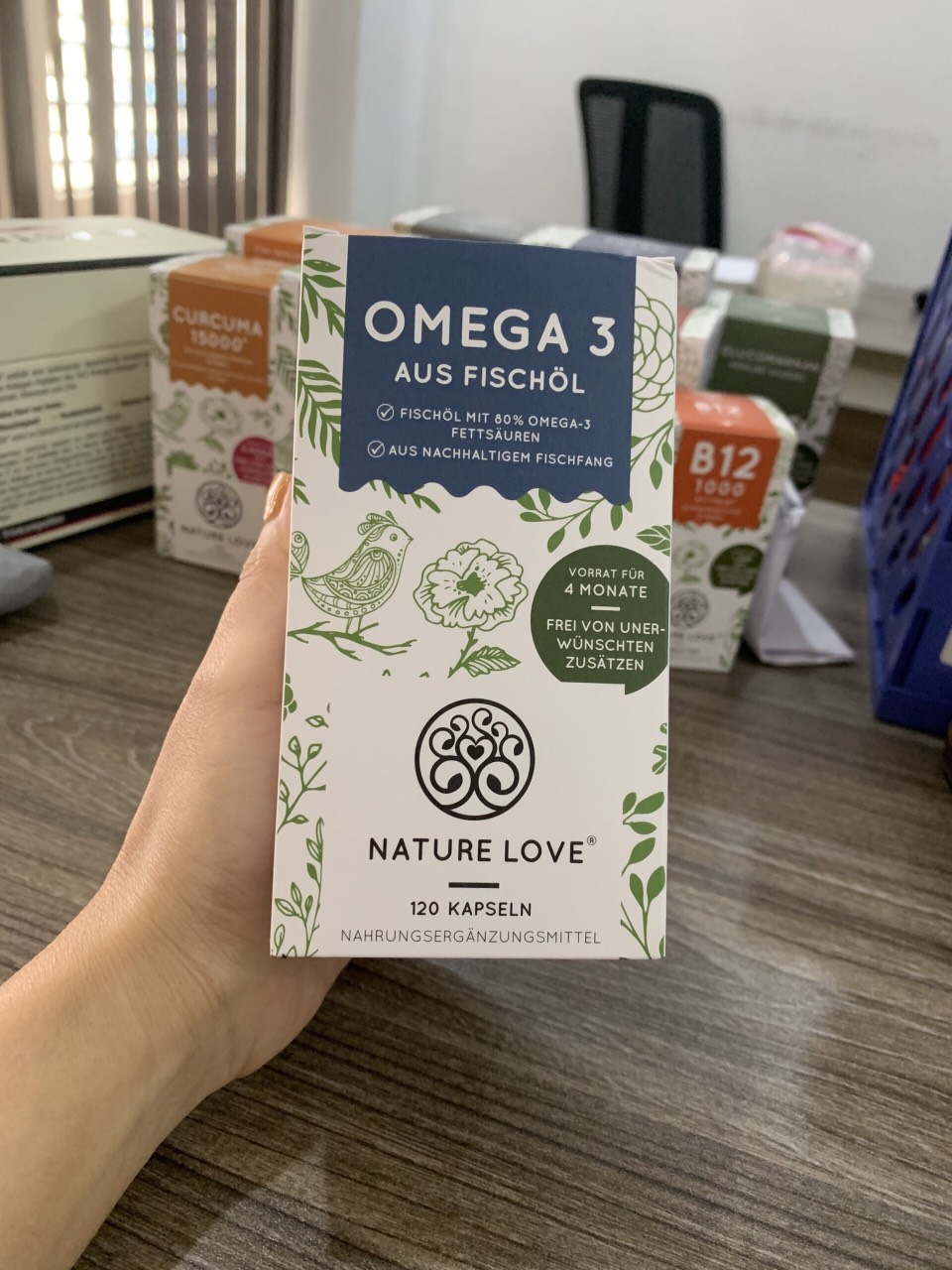 Viên uống bổ sung Omega 3 Nature Love 120 viên - Hỗ trợ sức khỏe tim mạch, não bộ, thị lực và làm đẹp da từ dầu cá Đức