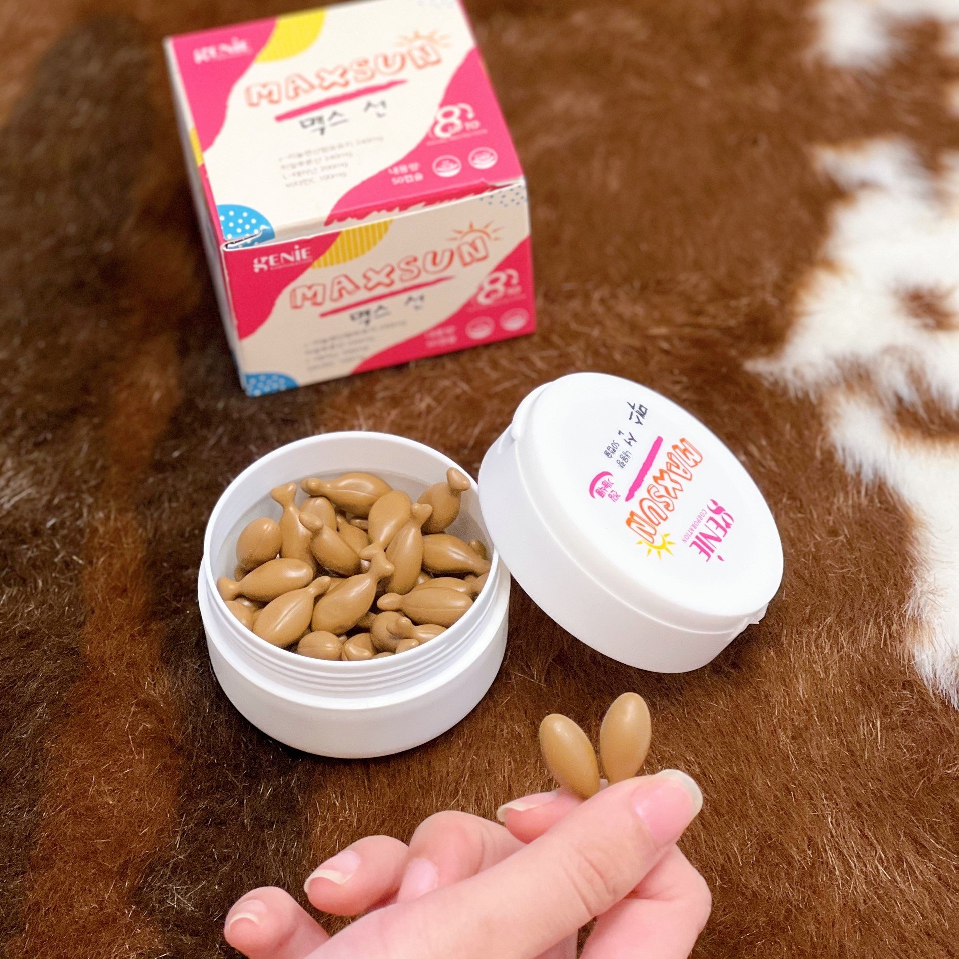 Viên Uống Chống Nắng Nội Sinh Maxsun Genie Hàn Quốc - Bảo Vệ Da Tốt Nhất Trước Tia UV và Ánh Sáng Xanh