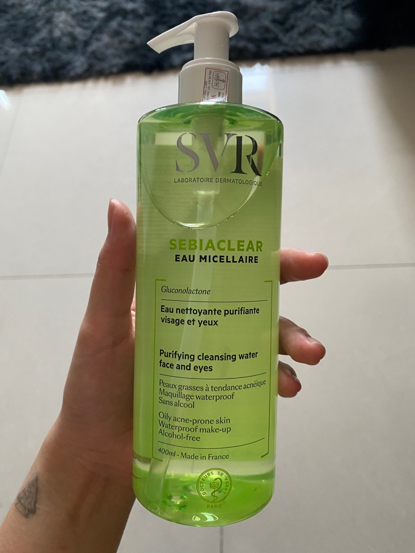 Nước Tẩy Trang SVR Sebiaclear Eau Micellaire 400ml - Làm Sạch Da Nhạy Cảm, Loại Bỏ Trang Điểm Không Thấm Nước, An Toàn Cho Da Mụn