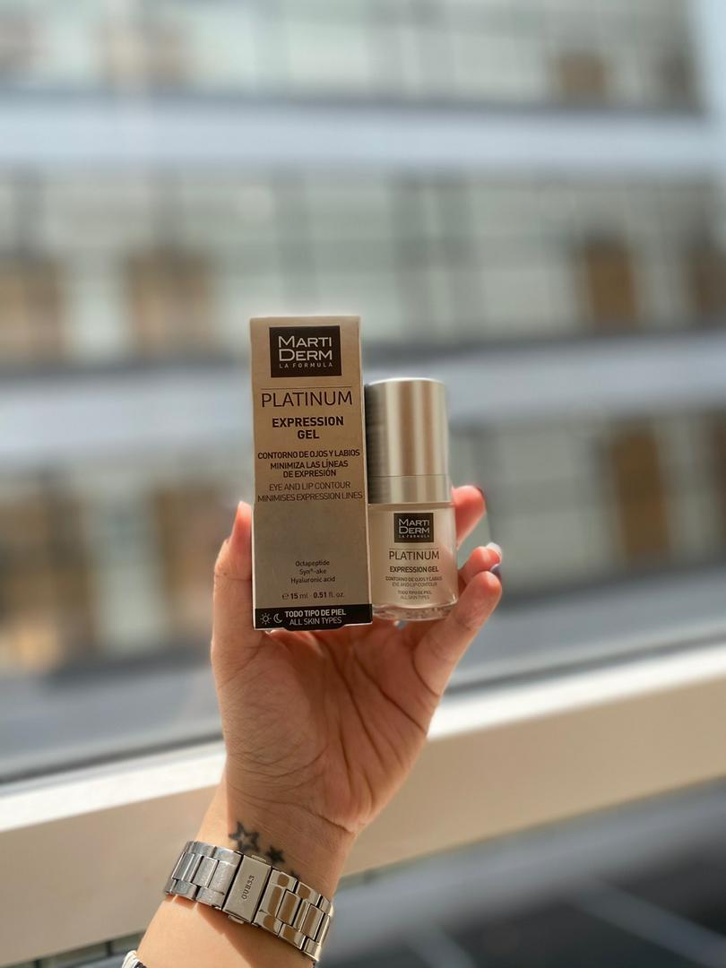 Gel giảm nếp nhăn mắt và môi MartiDerm Platinum Expression Gel 15ml - Ngăn ngừa lão hóa, làm căng da, tăng cường collagen, phù hợp mọi loại da