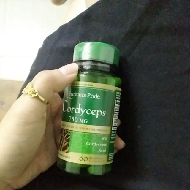 Đông Trùng Hạ Thảo Puritan's Pride 750mg - Thực Phẩm Chức Năng Tăng Cường Sức Khỏe, Hỗ Trợ Sinh Lý Nam Nữ, Phục Hồi Năng Lượng