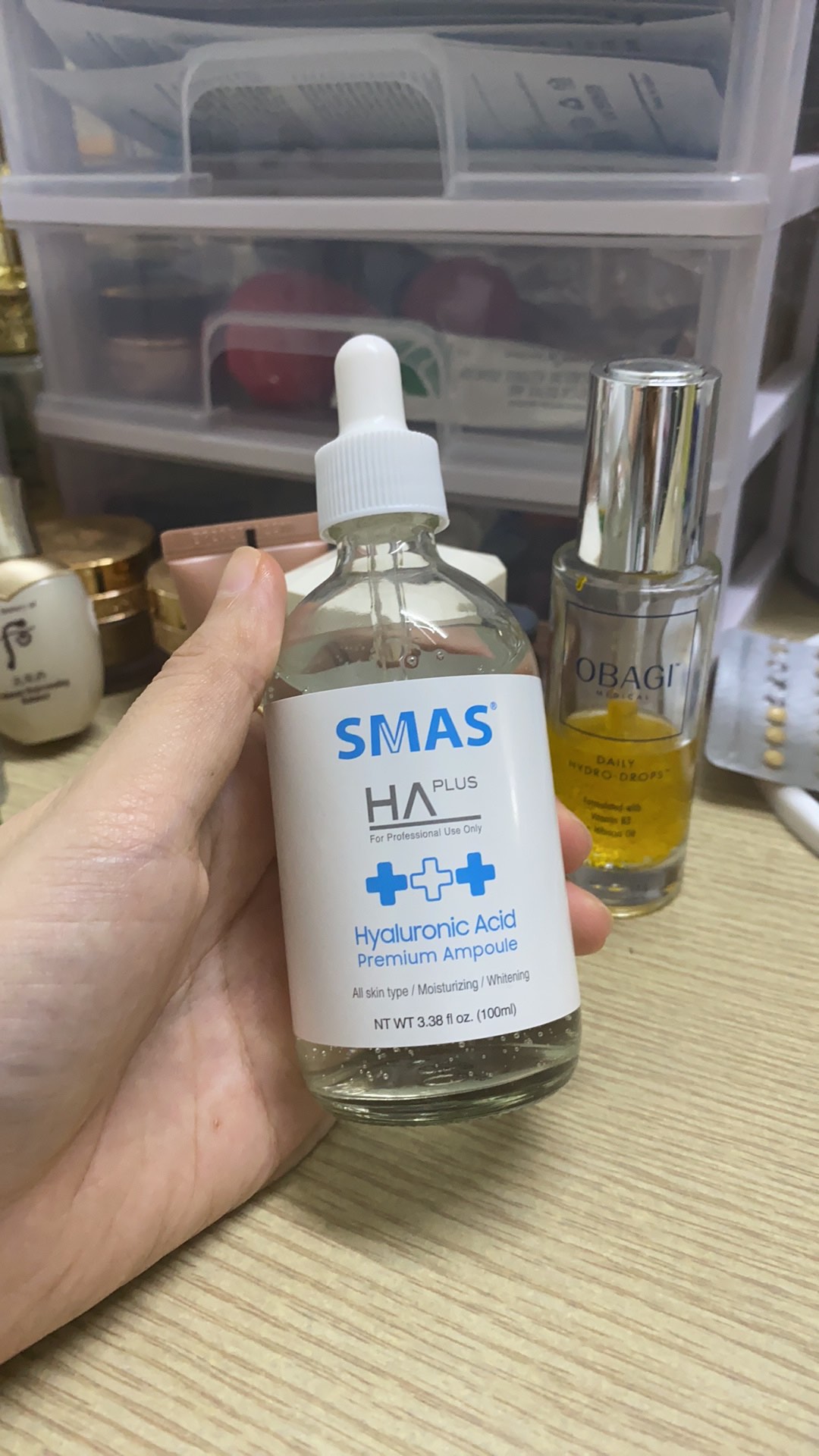 Serum Smas HA Plus 100ml - Dưỡng ẩm sâu và làm sáng da với Hyaluronic Acid - Chăm sóc da mịn màng, căng bóng từ thương hiệu Hàn Quốc