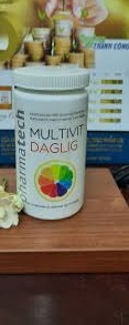 Viên uống bổ sung vitamin Multivit Daglig Pharmatech 180 viên - Giúp tăng sức đề kháng và cung cấp vitamin đa dạng cho sức khỏe toàn diện.