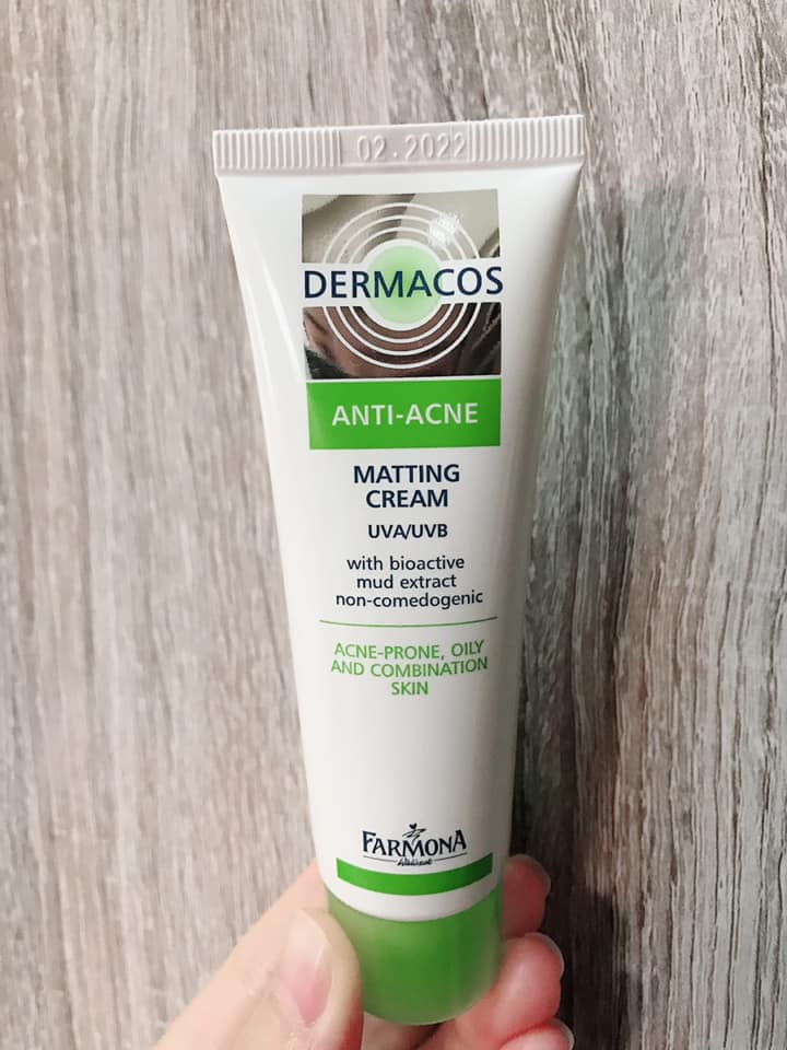 Kem Giảm Mụn Farmona Dermacos Anti Acne Matting Cream 50ml - Hỗ Trợ Điều Trị Mụn, Kháng Viêm, Giảm Bóng Nhờn Da