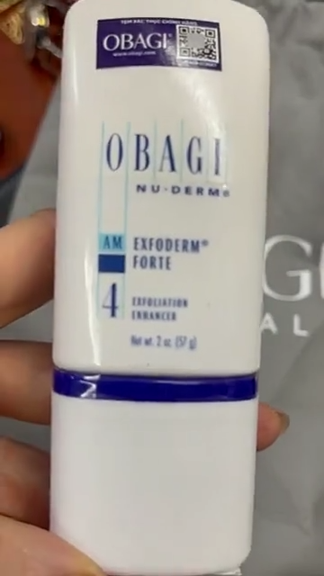 Lotion Tẩy Da Chết Obagi Nu-Derm Exfoderm Forte 57g - Dành Cho Da Dầu, Chứa Glycolic và Lactic Acid, Ngăn Ngừa Lão Hóa, Làm Mịn Da