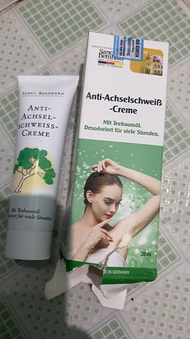 Kem khử mùi thảo mộc Sanct Bernhard Anti Achsel Schweiss 100ml - Ngăn mồ hôi và kháng khuẩn, se lỗ chân lông hiệu quả