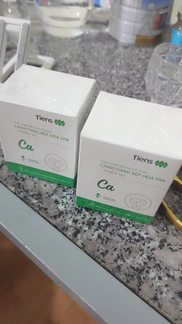 Canxi Dạng Bột Hòa Tan Tiens Thiên Sư - Hỗ Trợ Xương Khỏe, Hấp Thụ Nhanh, Thiết Kế Đột Phá - 100g (10 gói)