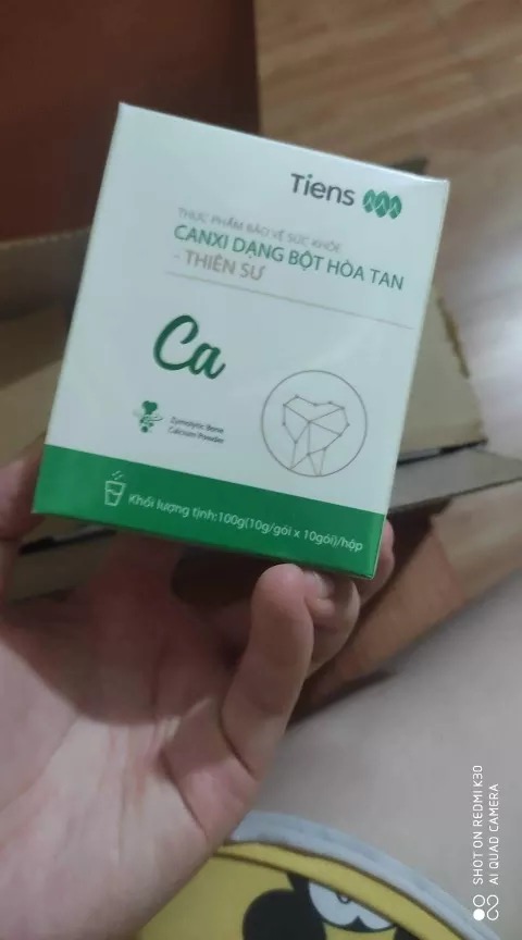 Canxi Dạng Bột Hòa Tan Tiens Thiên Sư - Hỗ Trợ Xương Khỏe, Hấp Thụ Nhanh, Thiết Kế Đột Phá - 100g (10 gói)