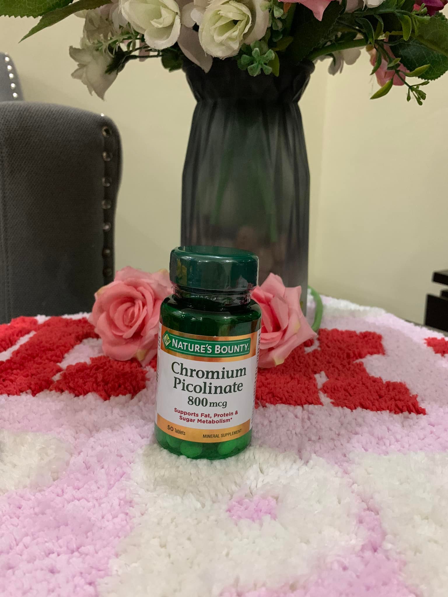 Viên uống Nature's Bounty Chromium Picolinate 800mcg - Hỗ trợ ổn định đường huyết, chiết xuất tự nhiên từ Mỹ, 100% chính hãng