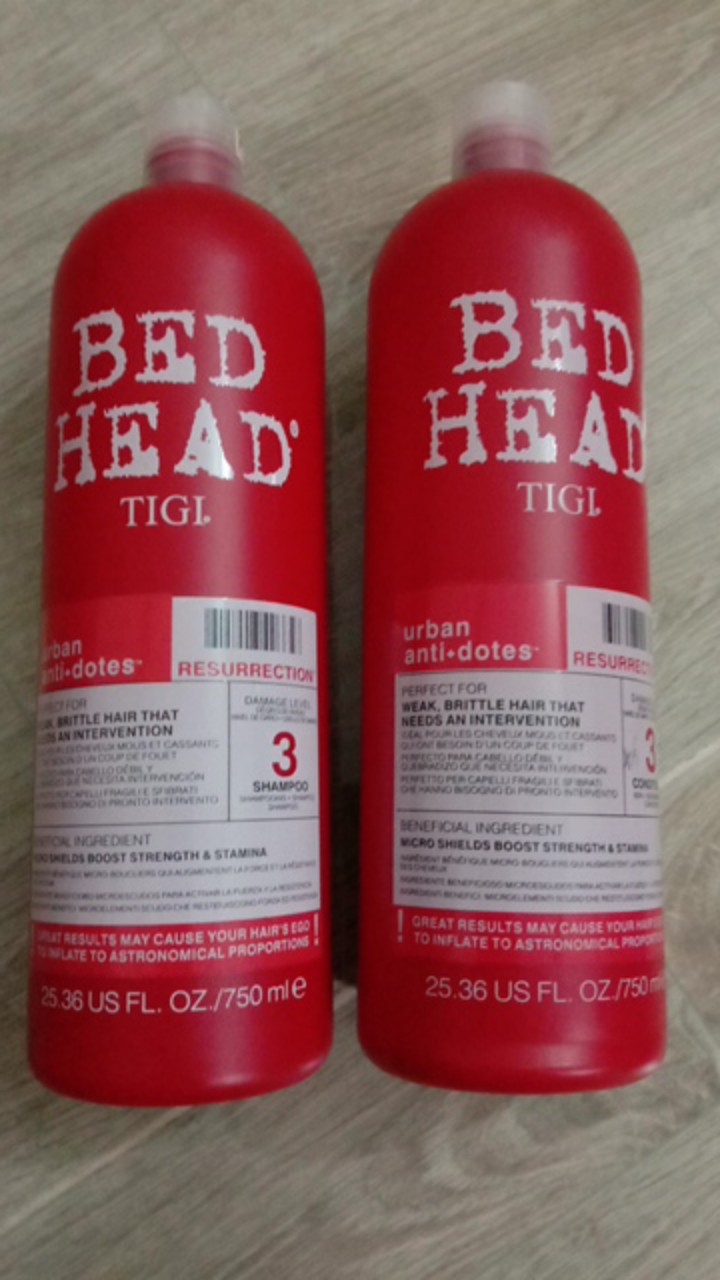 Dầu Gội Xả Tigi Bed Head Urban Antidotes Resurrection 750ml - Phục Hồi Tóc Hư Tổn, Giảm Tình Trạng Tóc Xỉn Màu, Mềm Mượt