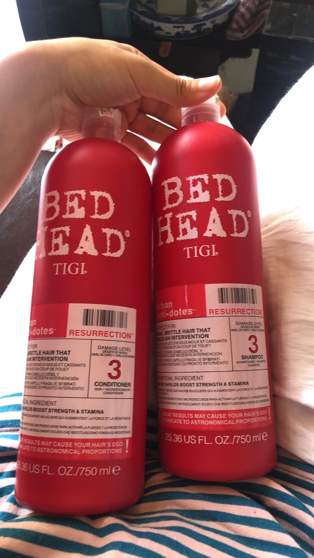 Dầu Gội Xả Tigi Bed Head Urban Antidotes Resurrection 750ml - Phục Hồi Tóc Hư Tổn, Giảm Tình Trạng Tóc Xỉn Màu, Mềm Mượt