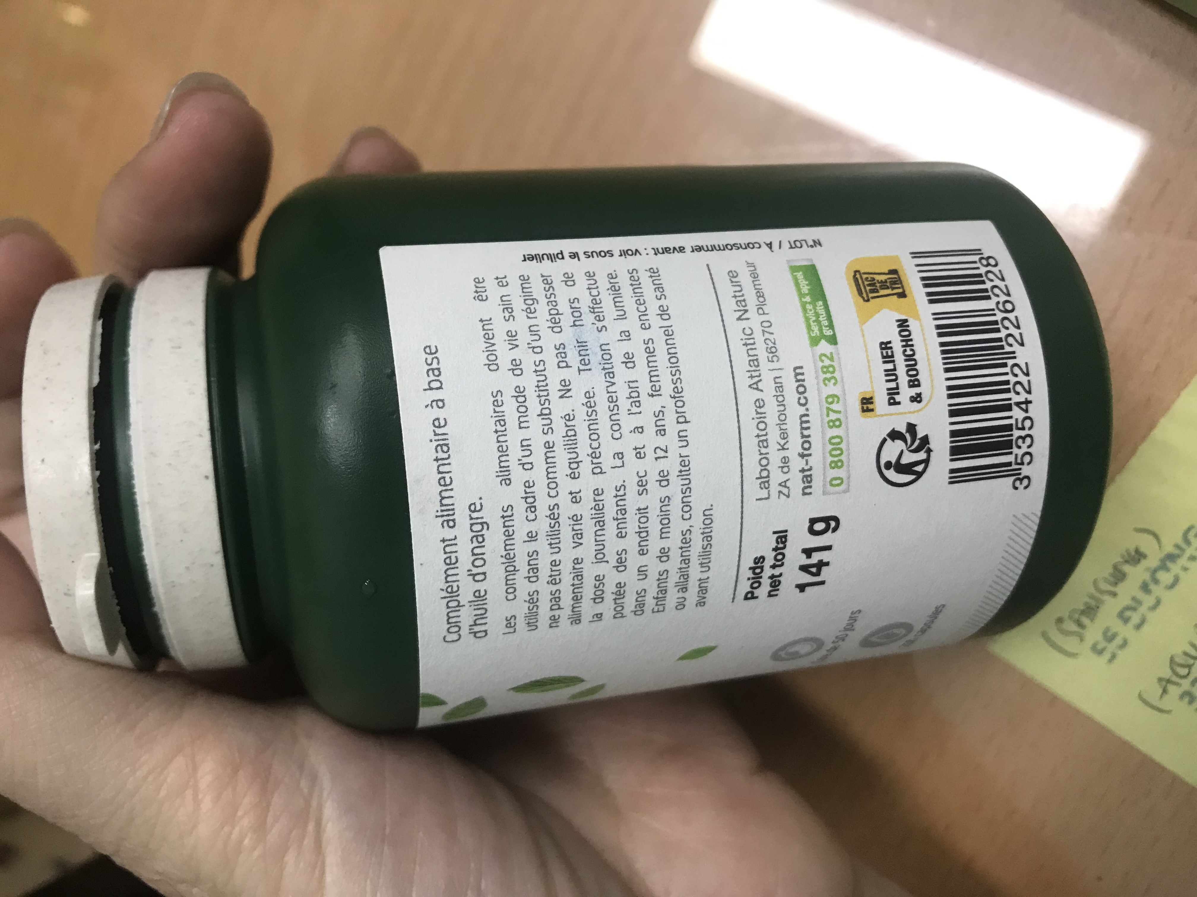 Tinh dầu hoa anh thảo hữu cơ Pháp Nat&Form Huile D’Onagre - 200 viên hỗ trợ cân bằng nội tiết, đẹp da và điều hòa kinh nguyệt