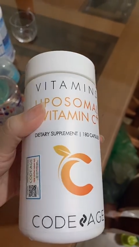 Viên Uống Bổ Sung Vitamin C Codeage Liposomal 180 Viên - Tăng Cường Miễn Dịch & Làm Đẹp Da, Công Nghệ Hấp Thụ Cao