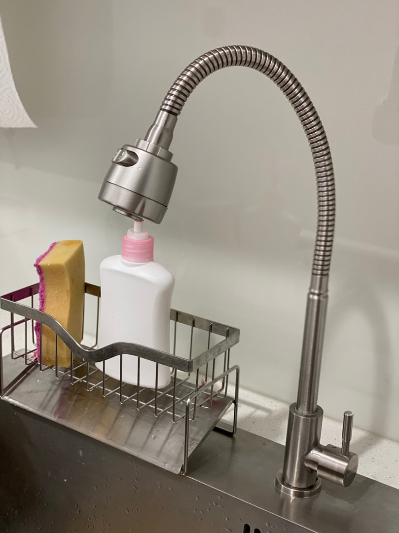 Vòi Rửa Chén Lạnh HOBBY Home Decor RL1 - Inox 304, Thiết Kế Nhỏ Gọn, Phù Hợp Với Chậu Rửa 2.5-3.5cm, Logo HOBBY Chất Lượng Cao