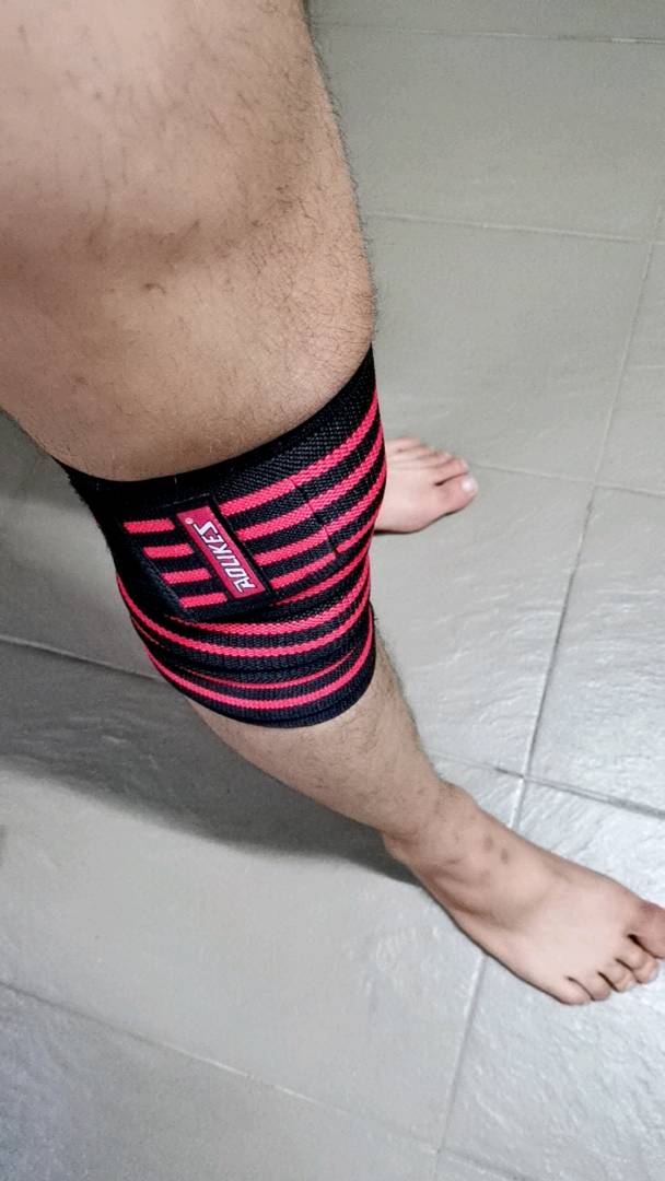 Quấn Bảo Vệ Đầu Gối Aolikes Cao Cấp - Hỗ Trợ Chống Chấn Thương Khi Tập Gym, Độ Đàn Hồi Tốt, Nhiều Màu Sắc Sọc Đỏ/Vàng/Xanh