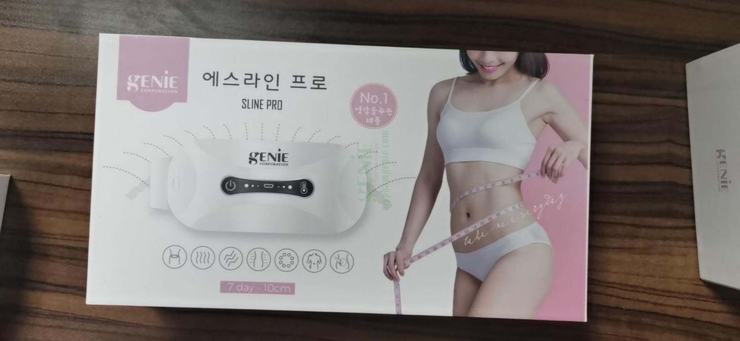 Đai Massage Tan Mỡ Bụng Genie Sline Pro Hàn Quốc - Thiết bị Giảm Cân, Gọn Eo Chất Lượng Cao, Hỗ Trợ Đốt Cháy Mỡ Thừa