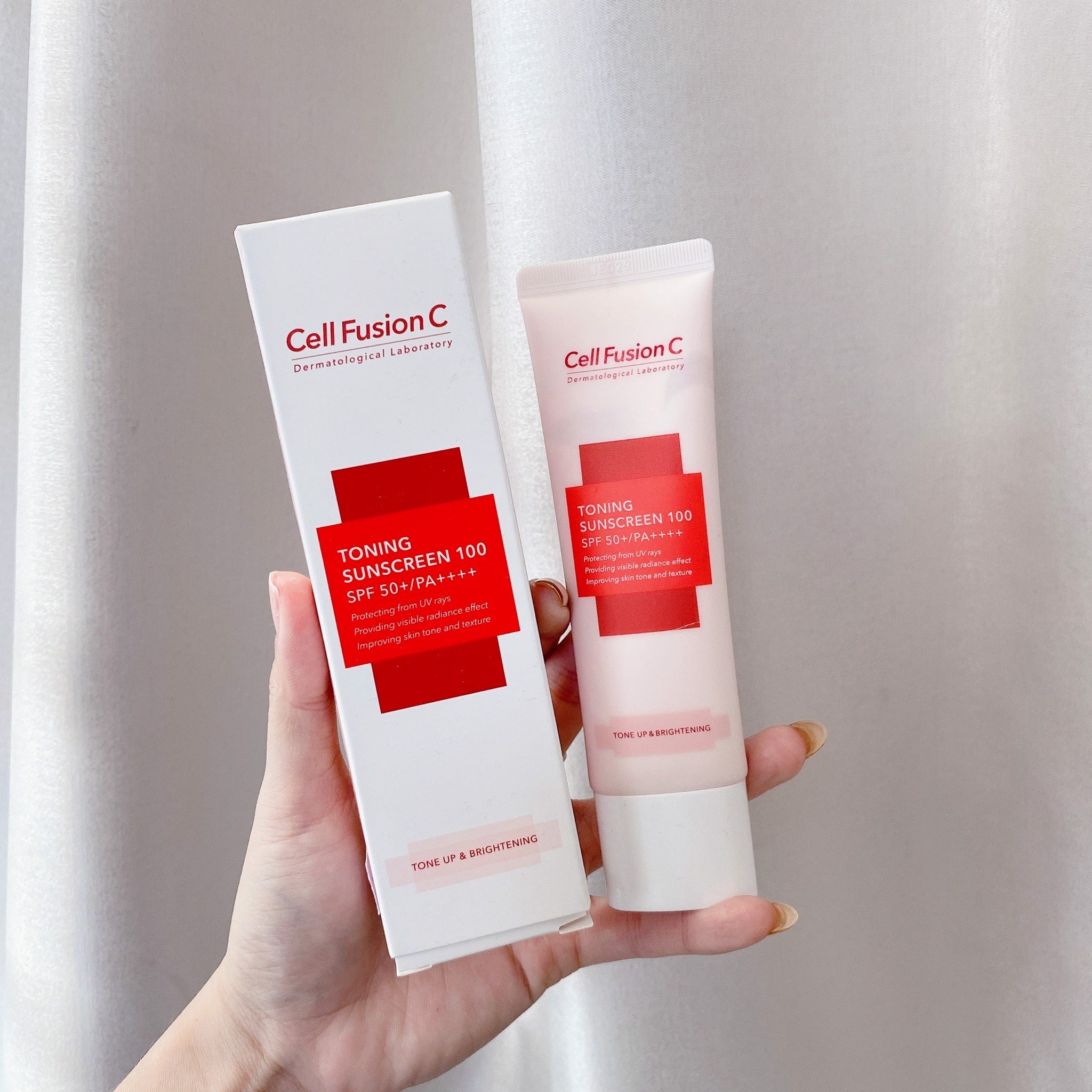 Kem Chống Nắng Cell Fusion C Toning Sunscreen 100 SPF50+ - Nâng Tông Da Màu Hồng Hàn Quốc, Dưỡng Ẩm, Phù Hợp Mọi Loại Da