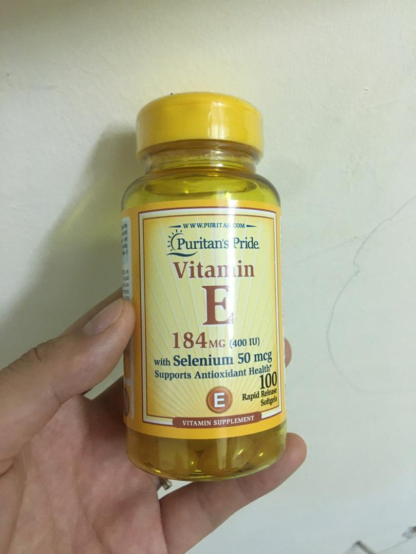 Viên Uống Vitamin E 400IU Với Selenium 50 mcg Puritan's Pride - Hỗ Trợ Làm Đẹp Da, Bổ Sung Sức Khỏe Từ Mỹ