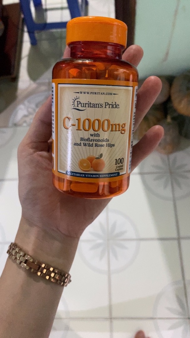 Viên uống Vitamin C Puritan's Pride 1000mg Mỹ - Hỗ trợ tăng cường sức đề kháng và làm đẹp da - Hộp 100 viên tự nhiên