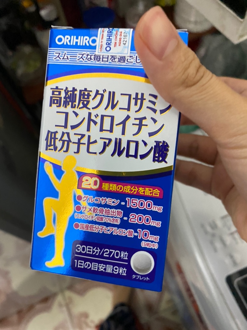 Viên uống hỗ trợ xương khớp Glucosamine Hyaluronic Acid Orihiro - Bổ sung glucosamine và hyaluronic acid 270 viên, tốt cho sức khỏe tuổi già