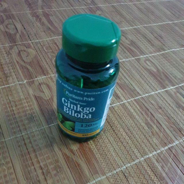 Viên uống Ginkgo Biloba Puritan's Pride 120mg - Tăng cường trí nhớ và tuần hoàn não, Hỗ trợ sức khỏe tinh thần - 100 viên của Mỹ