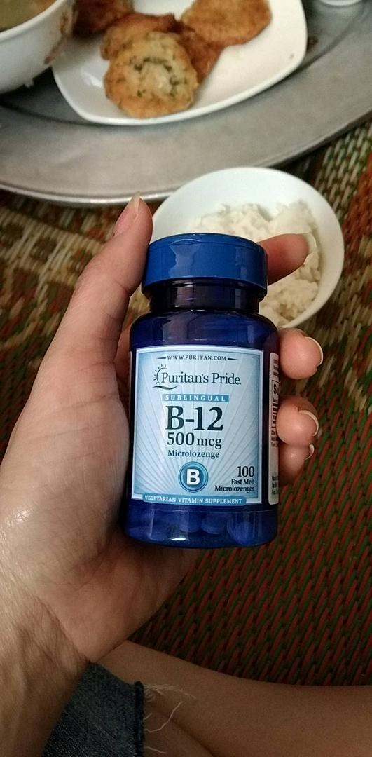 Viên Ngậm Bổ Sung Vitamin B12 Puritan's Pride 500mcg - Viên Ngậm Hỗ Trợ Năng Lượng, Tăng Cường Sức Khỏe, Hỗ Trợ Hệ Thần Kinh
