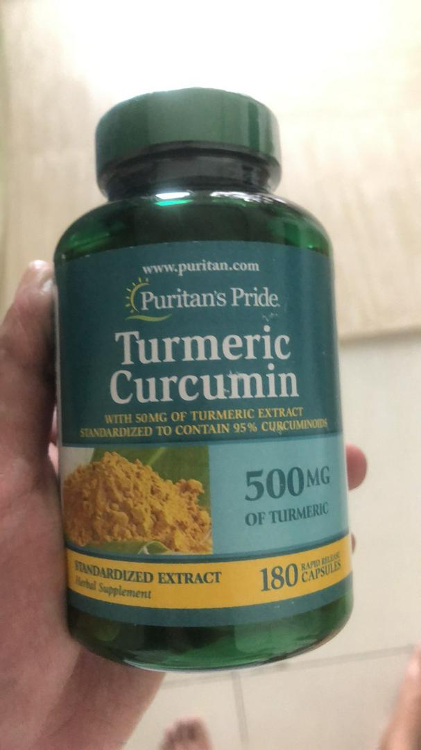 Tinh Chất Nghệ Vàng Curcumin Puritan's Pride 500mg - Viên Uống Hỗ Trợ Tiêu Hóa, Làm Đẹp Da, 180 Viên của Mỹ