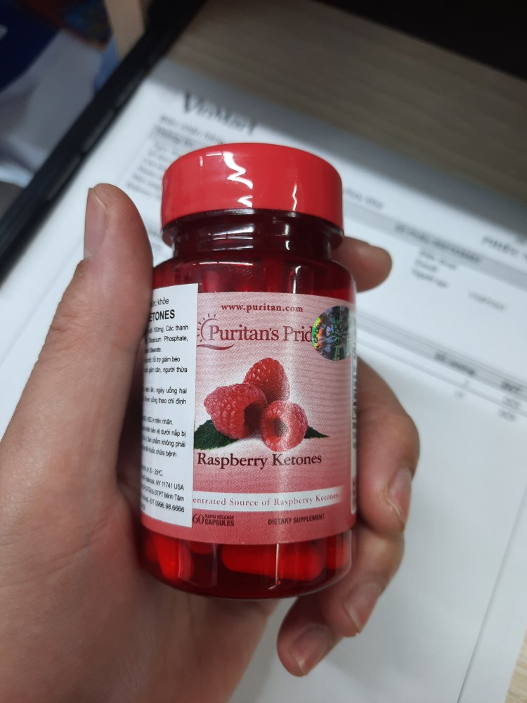 Viên uống giảm cân Puritan's Pride Raspberry Ketones 100mg - Hỗ trợ giảm cân tự nhiên với quả mâm xôi, 120 viên dễ sử dụng