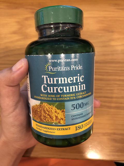 Tinh Chất Nghệ Vàng Curcumin Puritan's Pride 500mg - Viên Uống Hỗ Trợ Tiêu Hóa, Làm Đẹp Da, 180 Viên của Mỹ