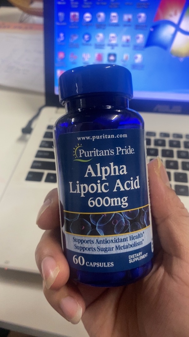 Viên uống bổ sung Alpha Lipoic Acid 600mg Puritan's Pride - Hỗ trợ sức khỏe trí não và làm đẹp da hiệu quả