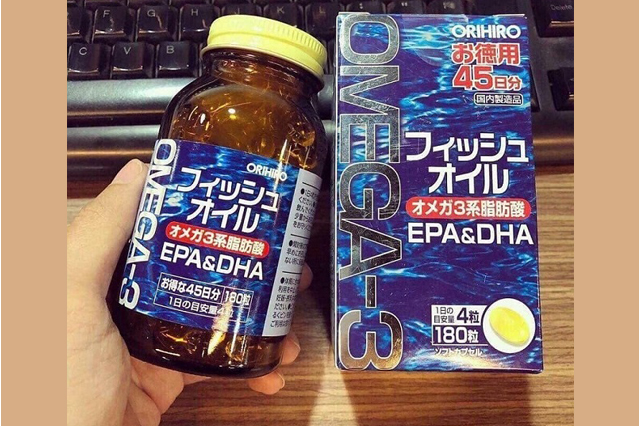 Dầu Cá Omega 3 Orihiro Nhật Bản 180 Viên - Hỗ Trợ Tim Mạch, Trí Não và Thị Lực, Hàm Lượng Omega 3 Cao 300mg Trong 1 Liều Dùng