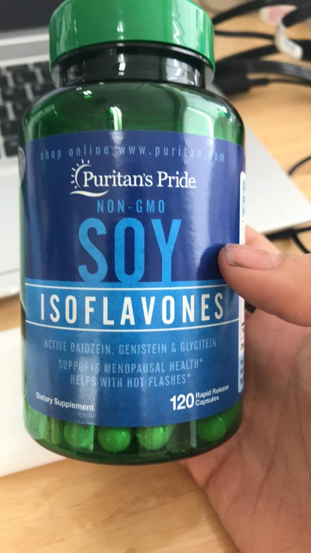 Viên uống Mầm Đậu Nành Non-GMO Soy Isoflavones Puritan's Pride 120 viên - Hỗ trợ làm đẹp da, cân bằng nội tiết cho phụ nữ.