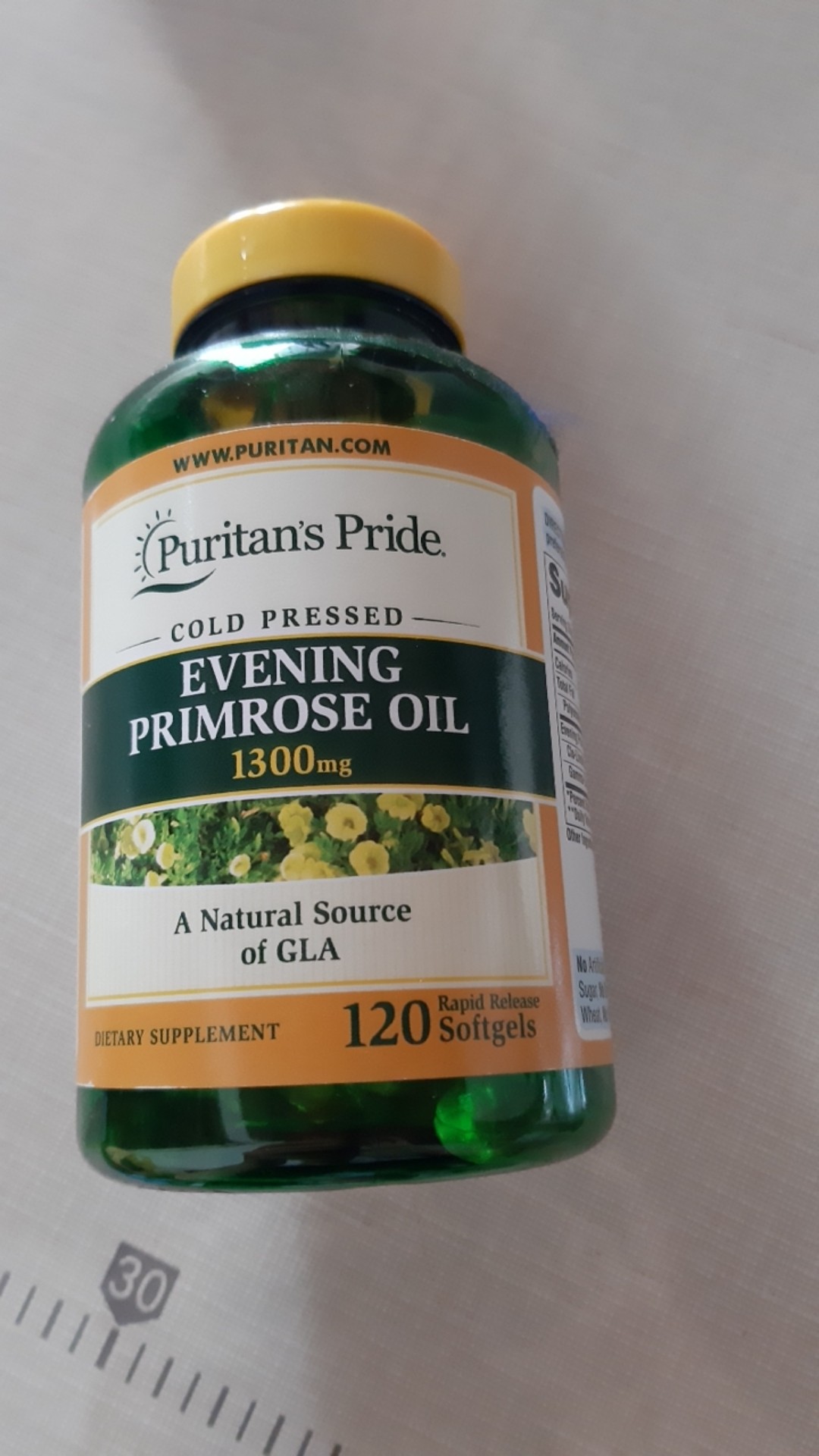 Tinh dầu hoa anh thảo Puritan's Pride Evening Primrose Oil 1300mg - Hỗ trợ làm đẹp da, tóc, ổn định nội tiết, 120 viên