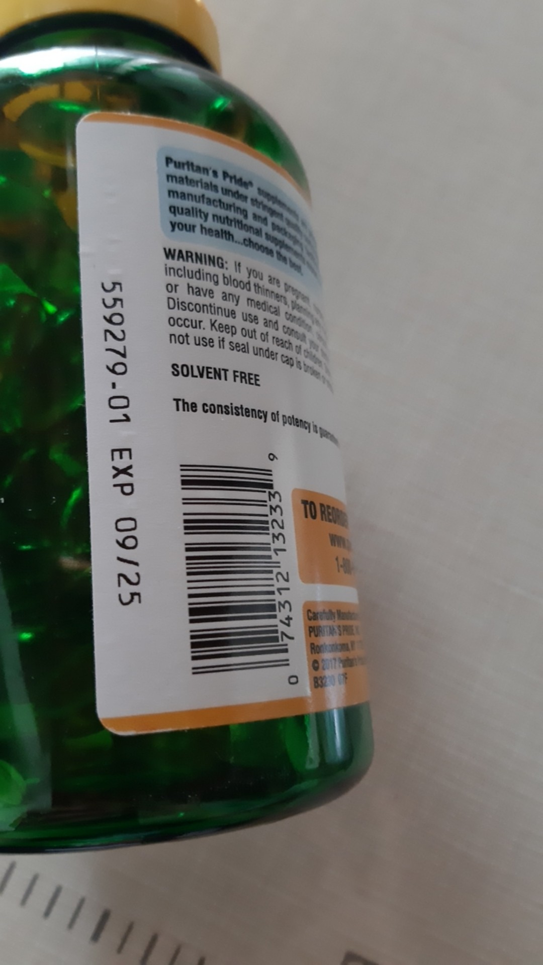 Tinh dầu hoa anh thảo Puritan's Pride Evening Primrose Oil 1300mg - Hỗ trợ làm đẹp da, tóc, ổn định nội tiết, 120 viên