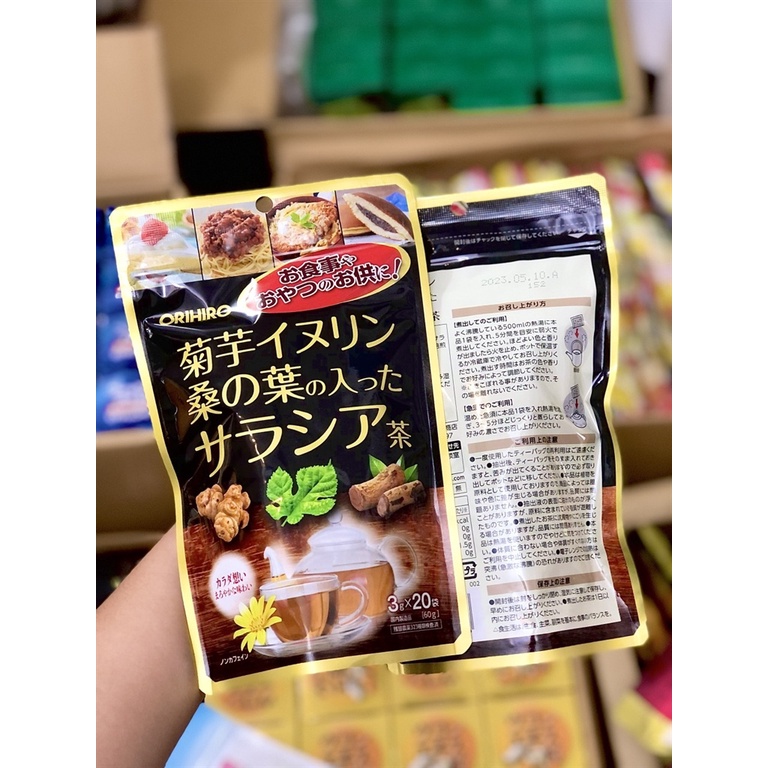 Trà Cúc Vu Dâu Tằm Salacia Orihiro - Hỗ Trợ Giảm Cân, Thanh Lọc Cơ Thể, Vị Ngon Dễ Uống - Hộp 20 Túi Lọc Tự Nhiên Nhật Bản
