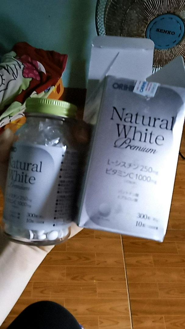 Viên uống trắng da Natural White Premium Orihiro Nhật Bản - Hỗ trợ làm trắng da, mờ vết nám, tàn nhang hiệu quả với vitamin C, L-Cystine