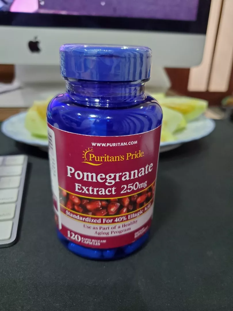 Viên uống tinh chất lựu sáng da Puritan’s Pride Pomegranate Extract 250mg - Hỗ trợ làm trắng da, chống lão hóa, and cải thiện sức khỏe da