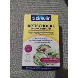 Viên Uống Atiso Zirkulin Artischocke 100 Viên - Hỗ Trợ Bổ Gan và Tiêu Hóa Hiệu Quả - Chiết Xuất Lá Atisô Tươi 15.000 mg