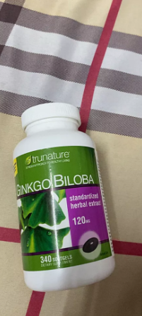 (Auth 100%) Viên Uống Hỗ Trợ Não Bộ Ginkgo Biloba 120mg Trunature Mỹ - bổ sung Trí Nhớ, Giảm Căng Thẳng, Hỗ Trợ Tuần Hoàn Não