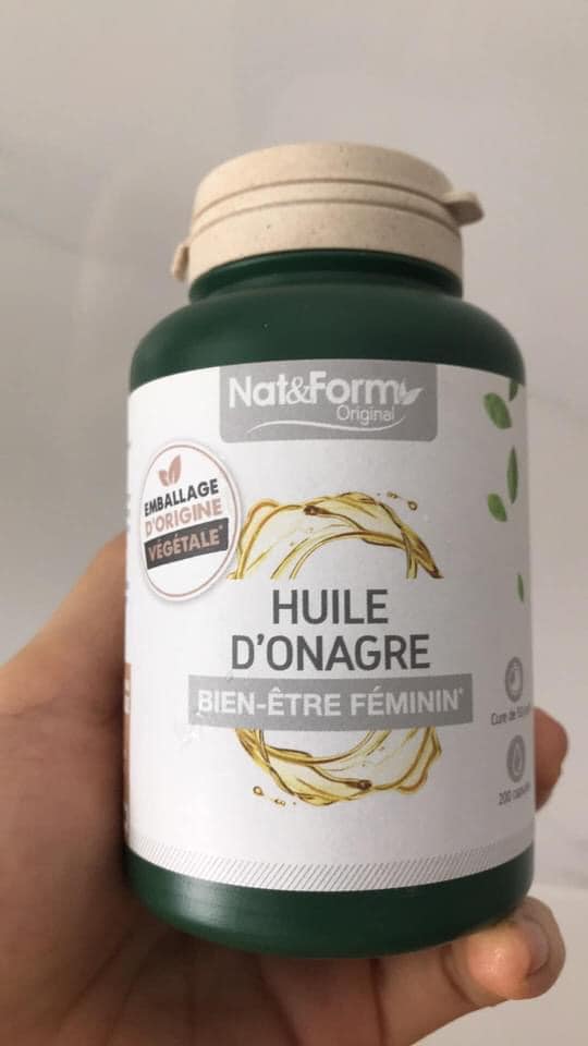 Tinh dầu hoa anh thảo hữu cơ Pháp Nat&Form Huile D’Onagre - 200 viên hỗ trợ cân bằng nội tiết, đẹp da và điều hòa kinh nguyệt