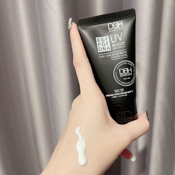 (Hàng nhập khẩu) Kem Chống Nắng DBH UV Shield EGF FGF DNA SPF47 - Bảo Vệ Da Khỏi Tia UVA/UVB, Cấp Ẩm, Dưỡng Da Khỏe Mạnh, 60ml