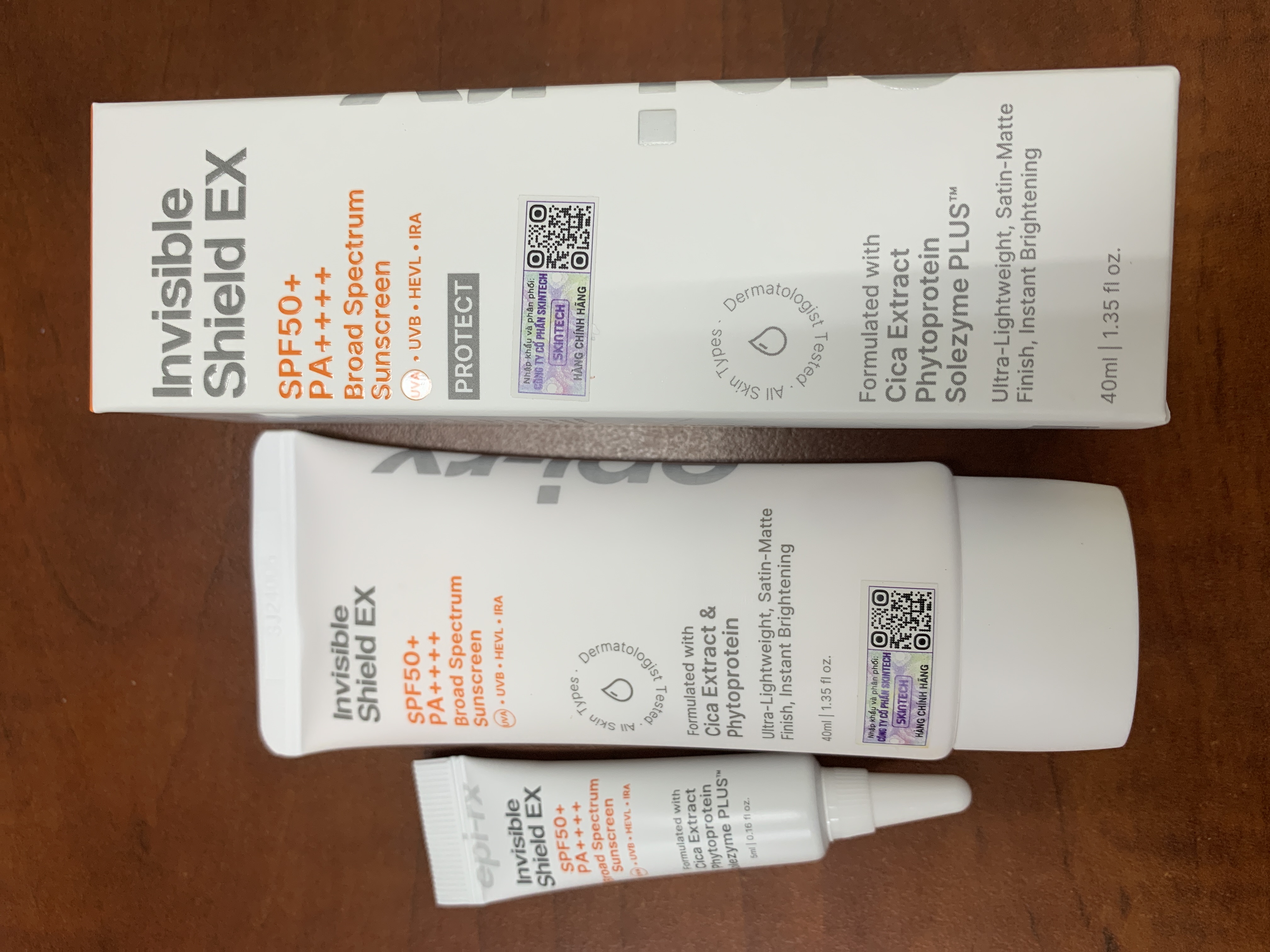Kem Chống Nắng Kiềm Dầu Epi-Rx Invisible Shield Ex SPF50+ - Bảo Vệ Da Tốt Nhất, Nâng Tone Da Tươi Tắn, Dành Cho Da Nhạy Cảm