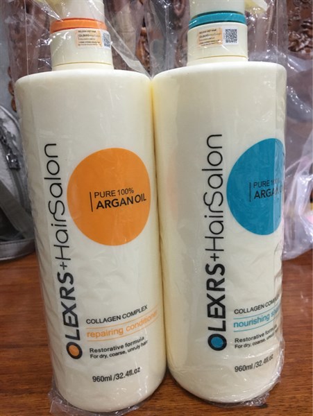 Bộ gội xả Olexrs Hair Salon Argan Oil Collagen Complex 500ml - Dưỡng tóc chuyên nghiệp, giúp mọc tóc và chống khô xơ, bóng mượt hơn