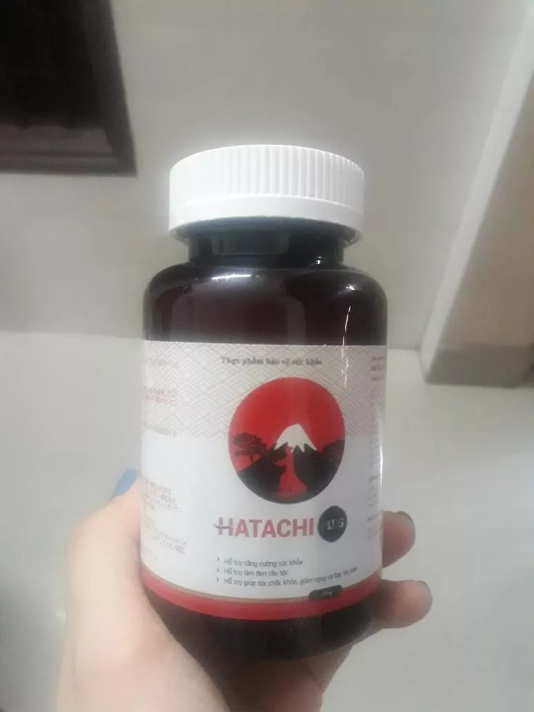 Viên Uống Hatachi Plus Hỗ Trợ Làm Đen Râu Tóc - Giải Quyết Tóc Bạc Sớm, Tóc Yếu, Và Kích Thích Mọc Tóc Tự Nhiên