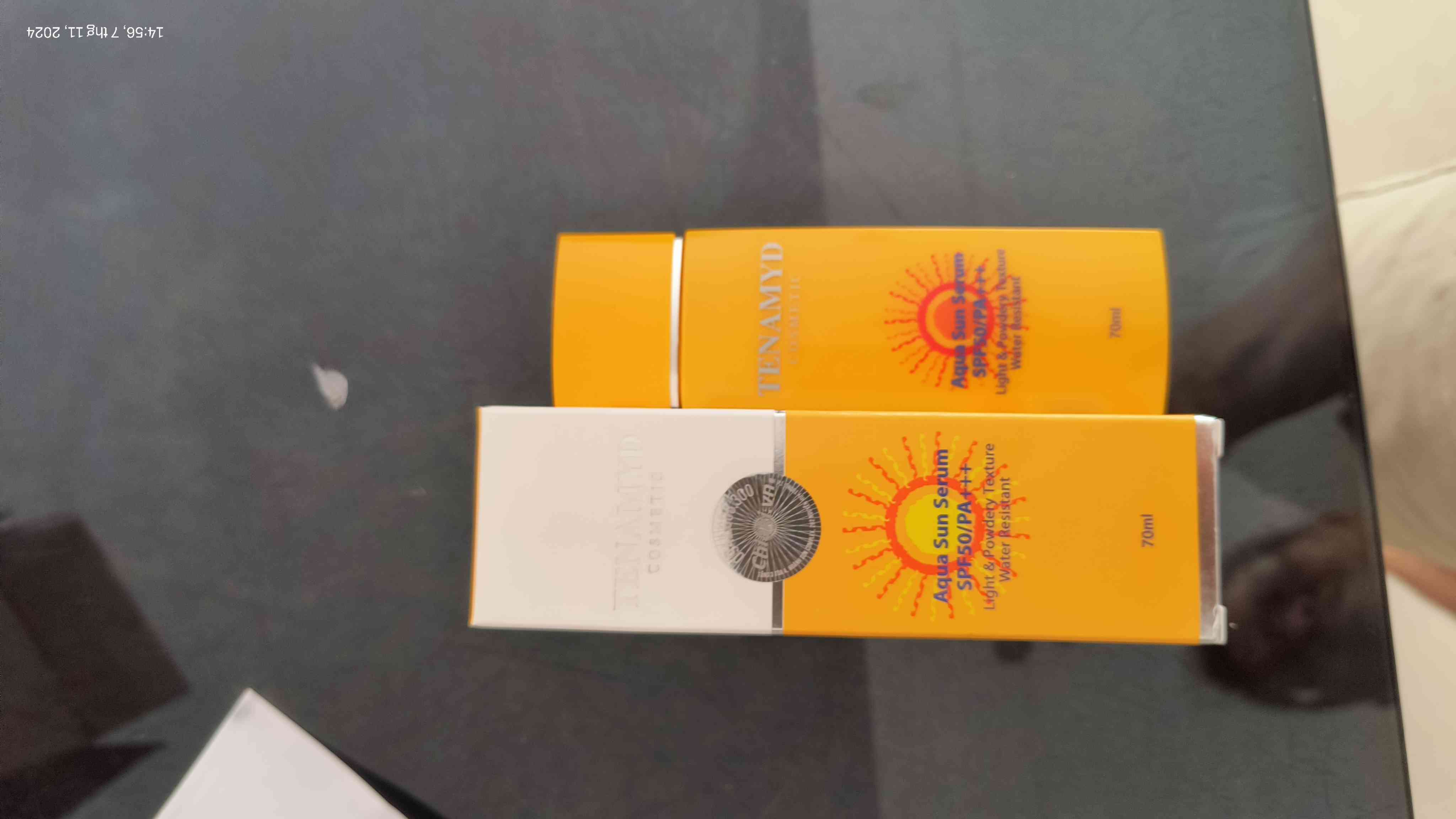 Kem Chống Nắng Tenamyd Aqua Sun Serum SPF50/PA+++ - Bảo Vệ Da, Kiềm Dầu, Dưỡng Ẩm và Chống Nắng Tối Ưu cho Da Nhạy Cảm