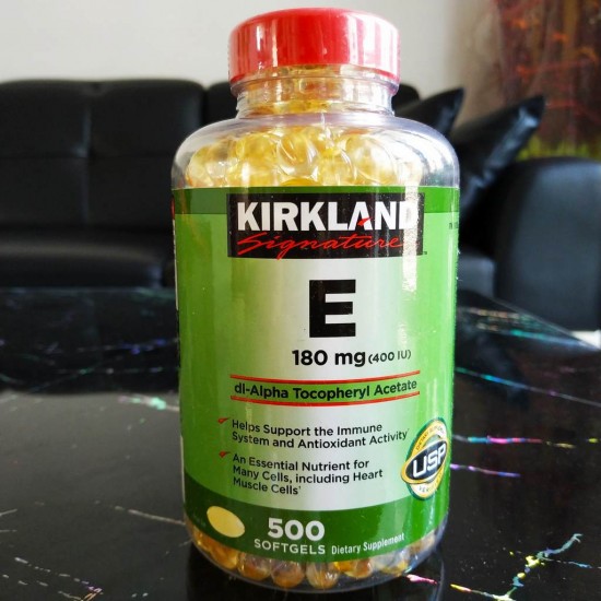 Viên Uống Vitamin E Kirkland 400 IU - Hỗ Trợ Làm Đẹp Da, Cải Thiện Sức Khỏe, Hộp 500 Viên Chính Hãng Mỹ